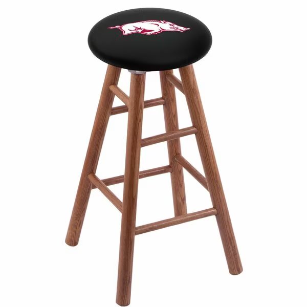 Oak Bar Stool, Medium Finish, Arkansas Seat, Holland Bar Stool Co, Mfr#: RC30OSMed